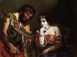 Eugene Delacroix Canvas Paintings - Cleopatra and the Peasant